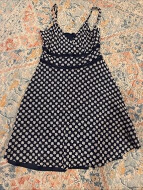 Trixxi Navy Dress with White Daisy Print